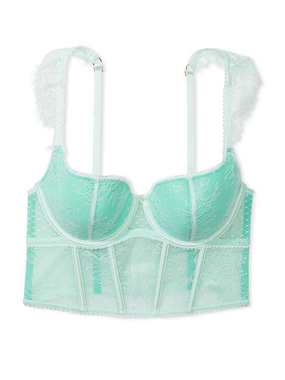 Victoria's Secret Dream Angels Lace Cap-Sleeve Corset Top Size Large NWT